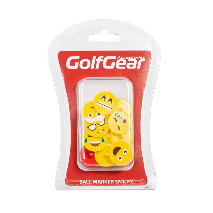 Golf Gear Ball Marker Smiley 12Pack