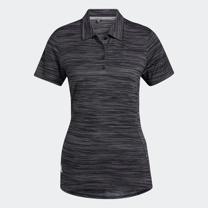 Adidas Space-Dyed Short Sleeve Polo Shirt Dam